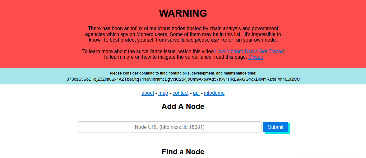 XMR Nodes