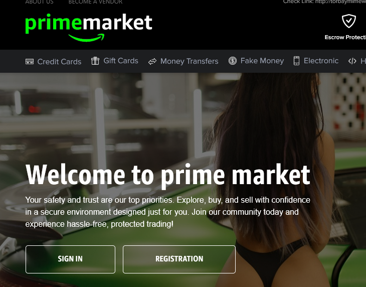 Prime Market Dark Web Marketplace
